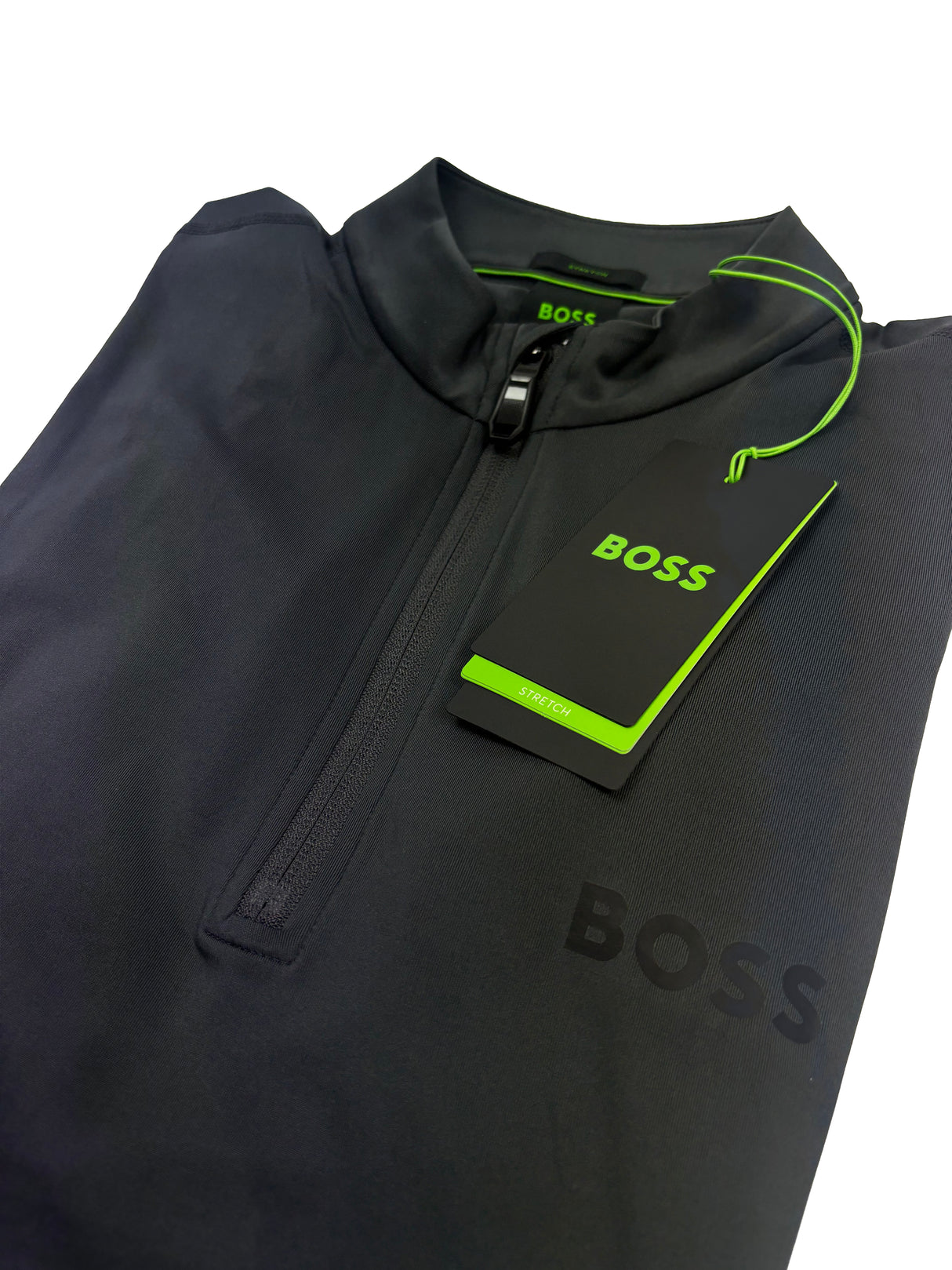 BOSS Golf Performance Stretch Lightweight 1/4 Zip Midlayer - Grey