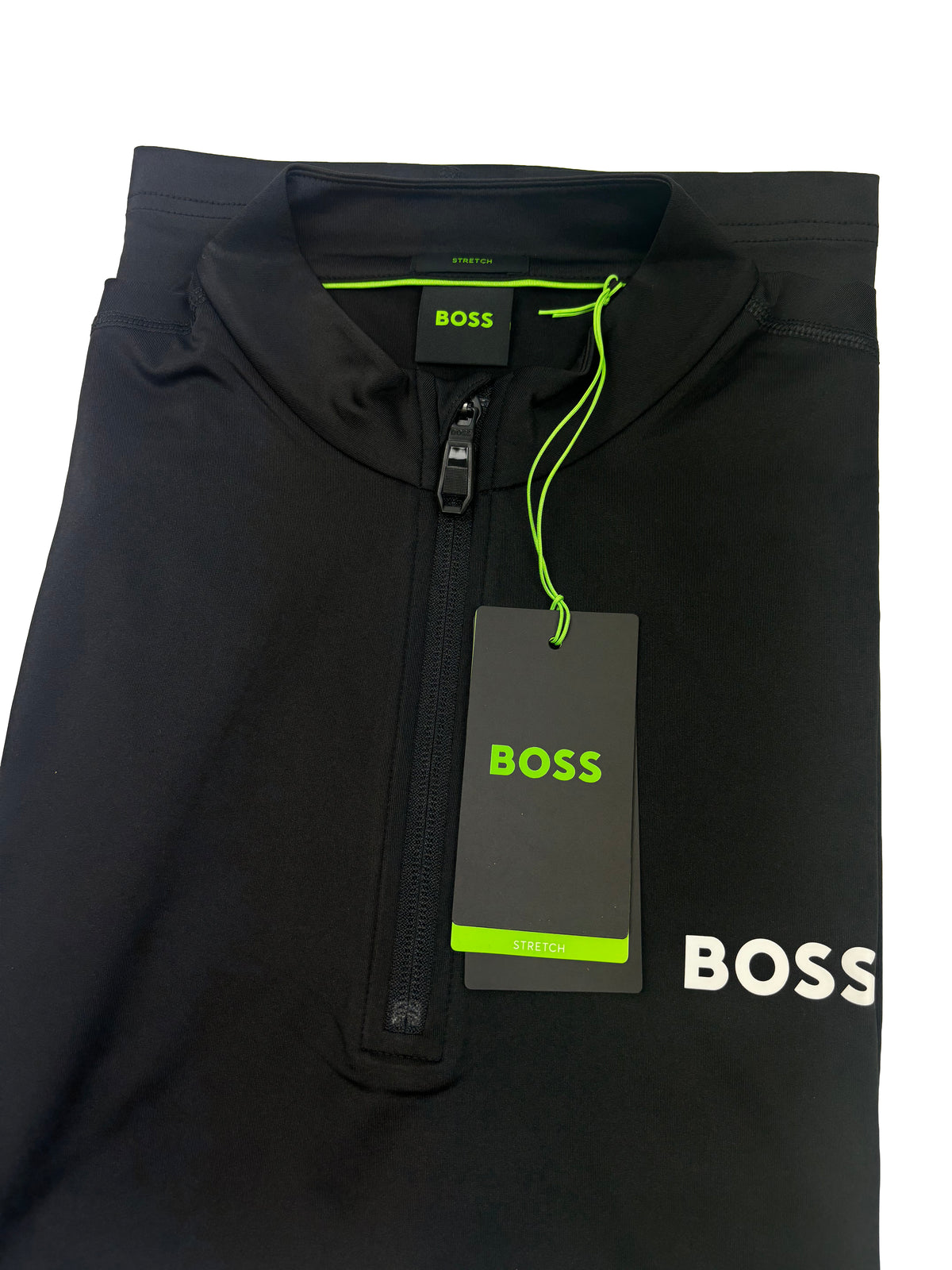 BOSS Golf Performance Stretch Lightweight 1/4 Zip Midlayer - Black