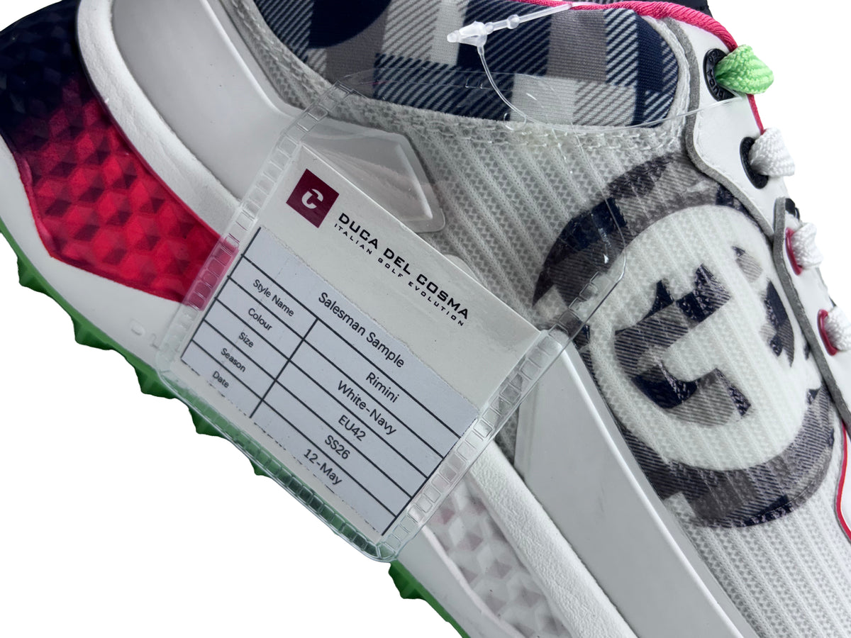 Duca Del Cosma Rimini Spikeless Golf Shoes - SAMPLE - White / Multi