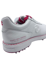 Duca Del Cosma Bosco Pro Spiked Golf Shoes - SAMPLE - White / Red