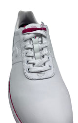 Duca Del Cosma Bosco Pro Spiked Golf Shoes - SAMPLE - White / Red