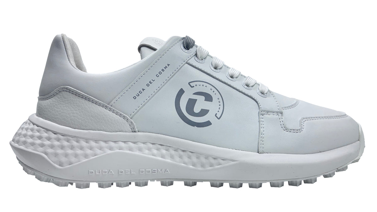 Duca Del Cosma Novara Spikeless Golf Shoes - SAMPLE - White / Grey