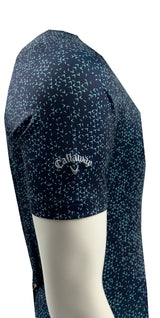 Callaway All Over Chev Print Graphic Polo Shirt - Peacoat Navy