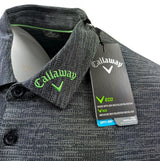 Callaway Heathered Chest Stripe Textured Polo Shirt