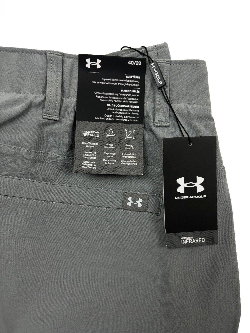 Under Armour CGI Cold Gear Infrared Winter Golf Trousers - Slim Taper - Grey