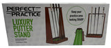Perfect Practice Golf Luxury Wooden Putter Stand - Holds 6 Putters