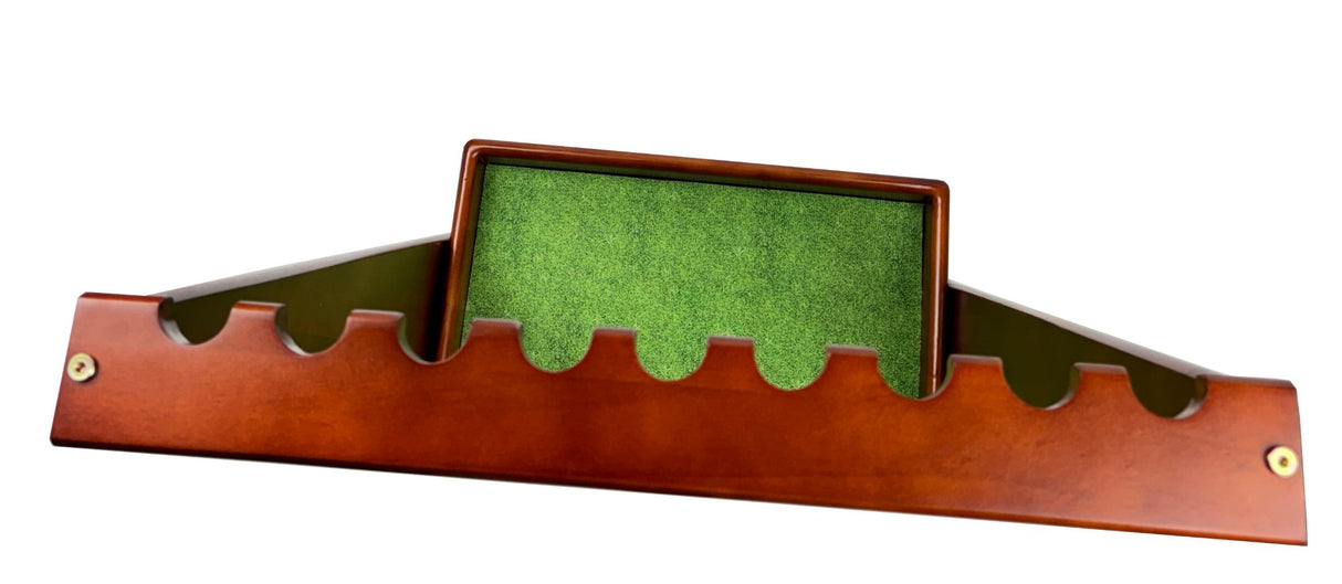 Perfect Practice Golf Luxury Wooden Putter Stand - Holds 6 Putters