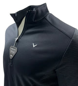 Callaway Golf Ottoman Ribbed 1/4 Zip Pullover - Black