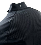 Callaway Golf Ottoman Ribbed 1/4 Zip Pullover - Black