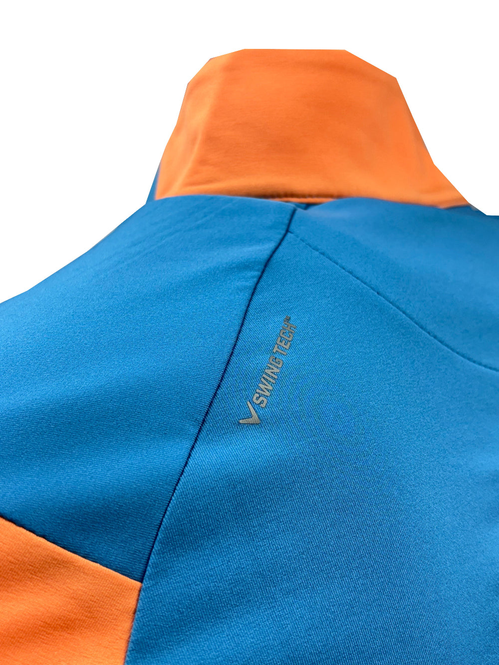 Callaway Colour Block Contrast 1/4 Zip Mid Layer - Vallarta Blue