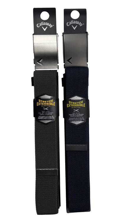 Callaway Golf Cut-To-Fit Metal Box Buckle Stretch Webbed Belt
