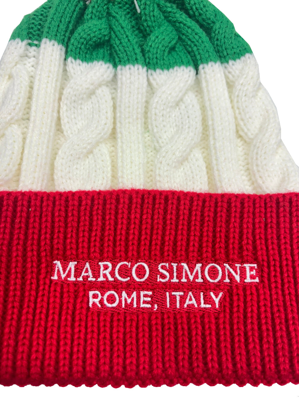Ryder Cup 2023 Marco Simone Cable Knit Bobble Hat - Italy Colours