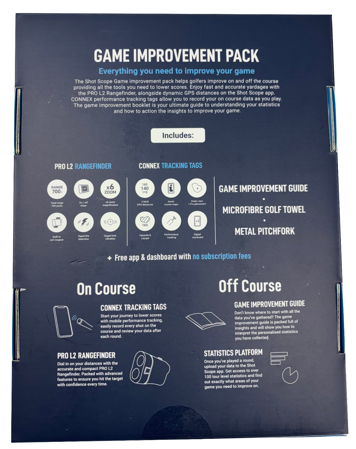 Shot Scope Game Improvement Pack - Pro L2 Laser Range Finder & Connex Tags