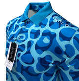 Reflo Powell Graphic Print Golf Polo Shirt - Ocean Blue