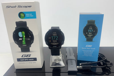 Used Once - Shot Scope G6 GPS Golf Watch - Full Hole Maps