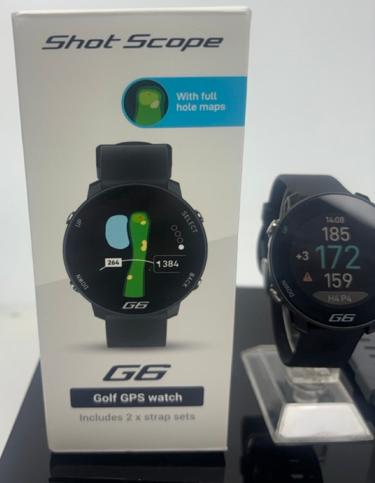 Used Once - Shot Scope G6 GPS Golf Watch - Full Hole Maps