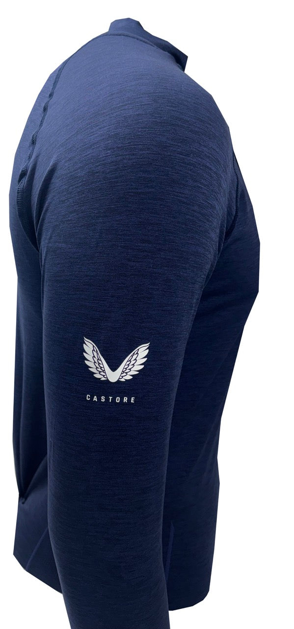 Castore Seamless Tour Performance Golf 1/4 Zip - Midnight Navy Marl