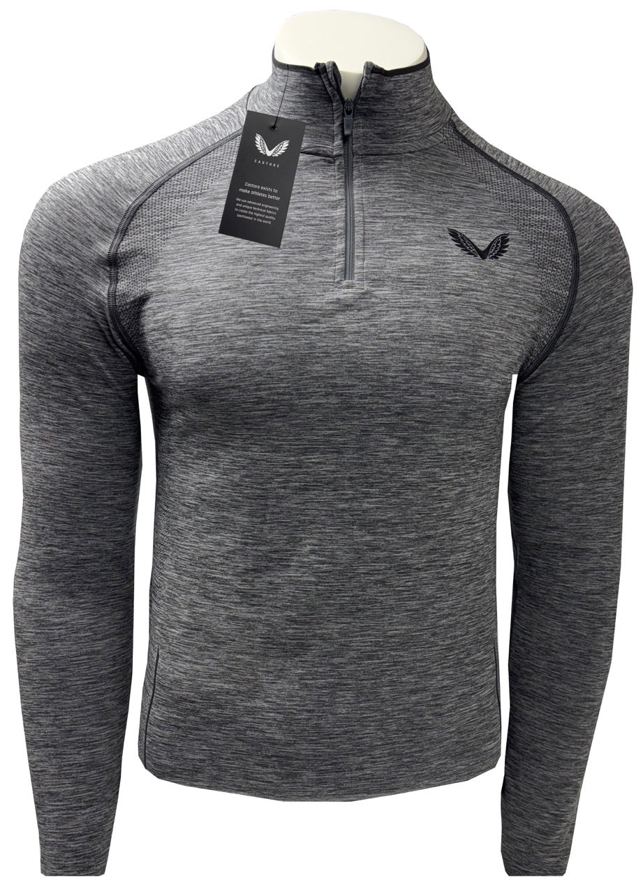 Castore Seamless Performance Golf 1/4 Zip - Charcoal Marl