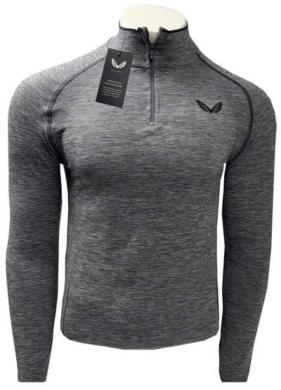 Castore Seamless Performance Golf 1/4 Zip - Charcoal Marl