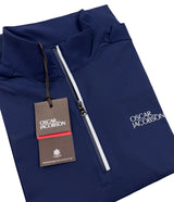 Oscar Jacobson Camber Tech Golf 1/4 Zip Pullover Mid Layer - Navy