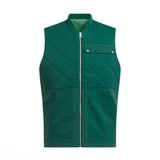Adidas Go-To Quilted DWR Full Zip Golf Vest - Core Green