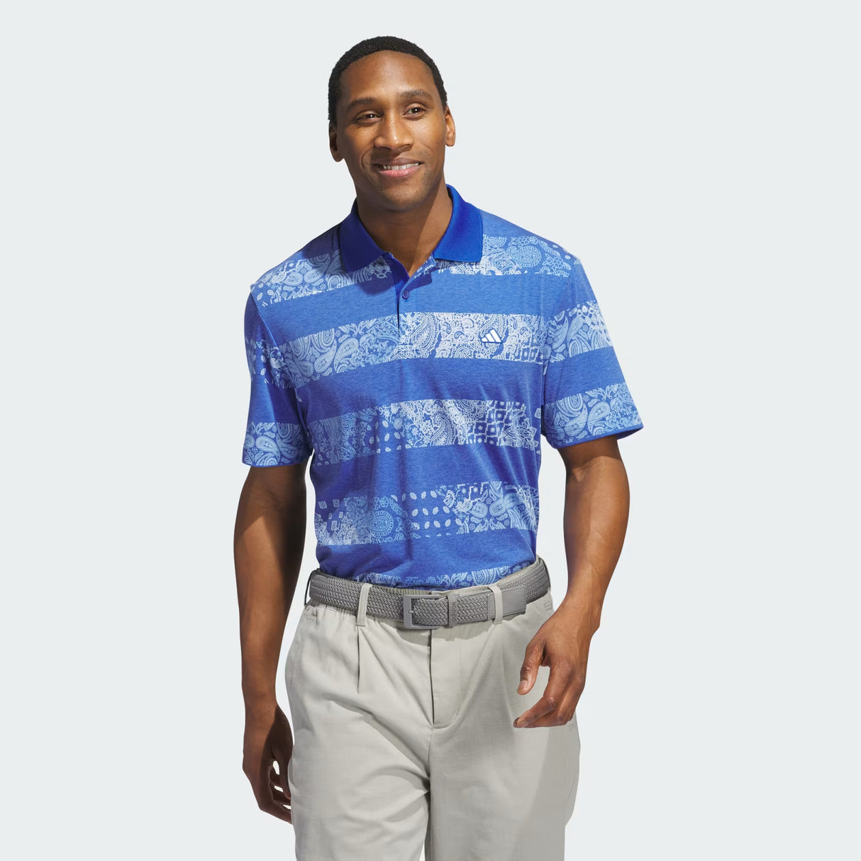 Adidas Go-To Printed Polo Shirt - Royal Blue