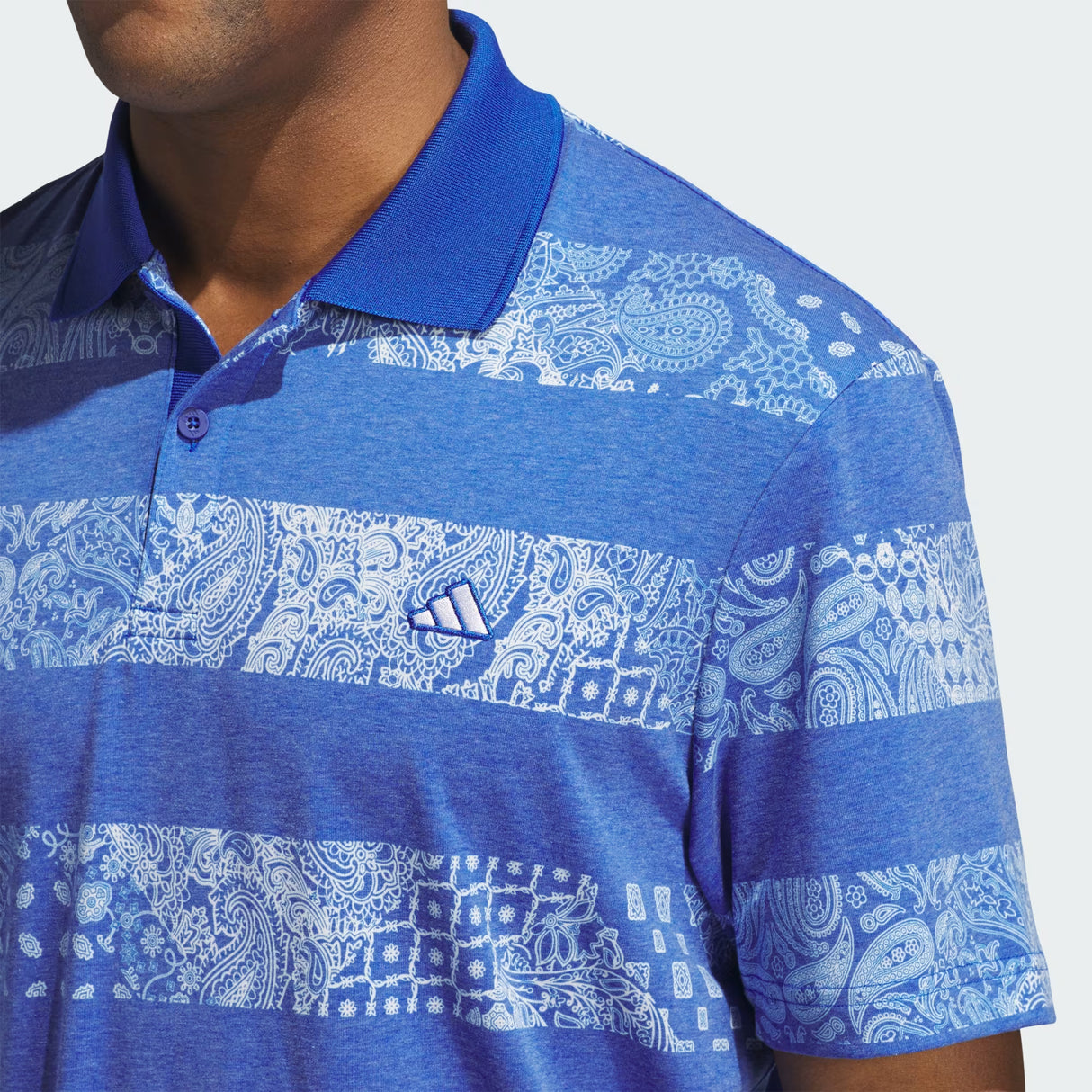 Adidas Go-To Printed Polo Shirt - Royal Blue