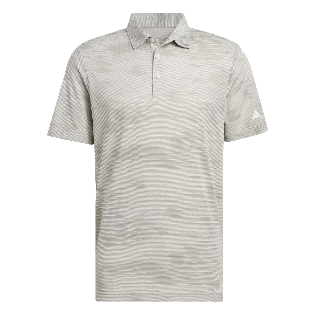 Adidas Ultimate Textured Stripe Golf Polo Shirt - Alumina