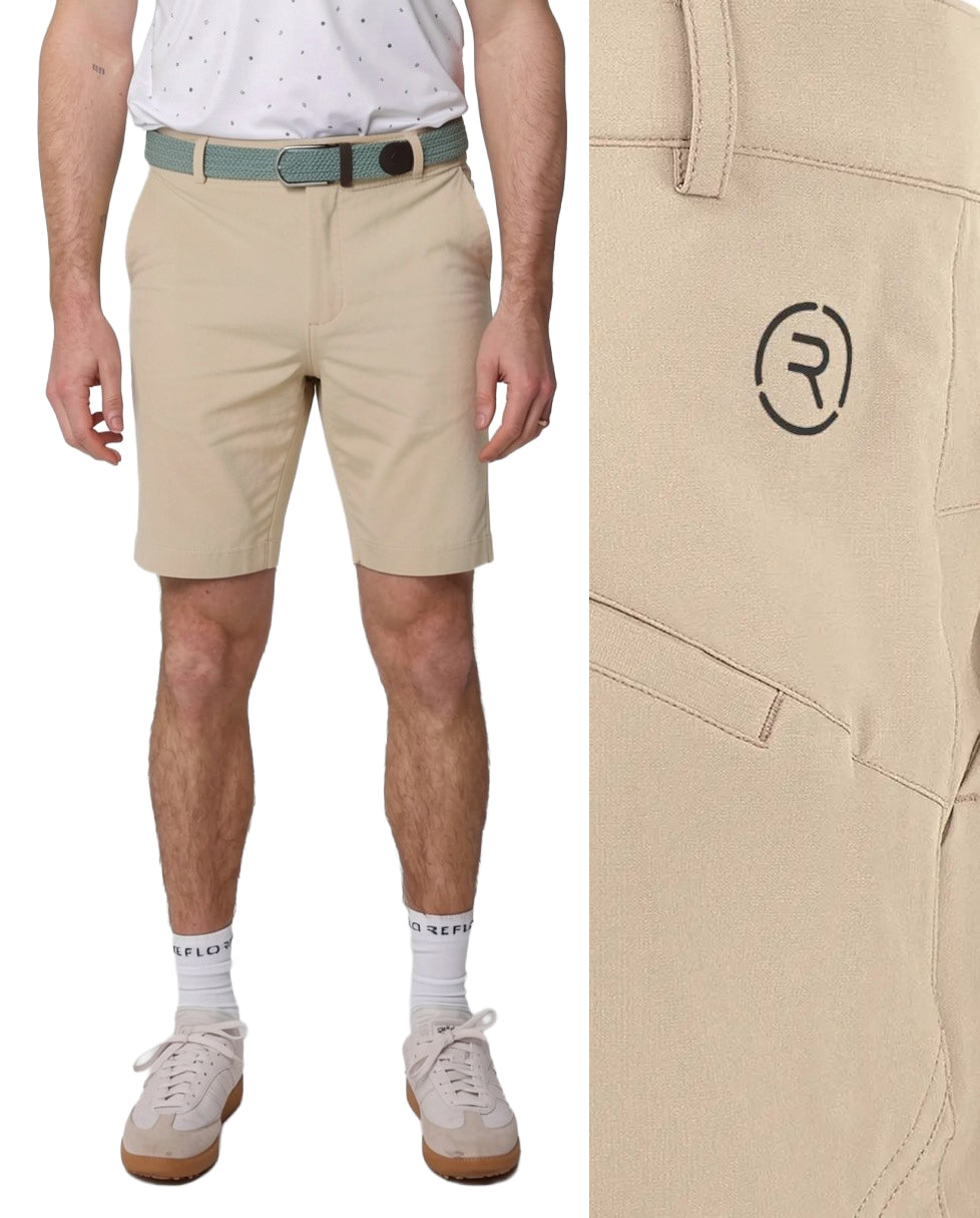 Reflo Icarian 2.0 Performance Tech Golf Shorts - Sand