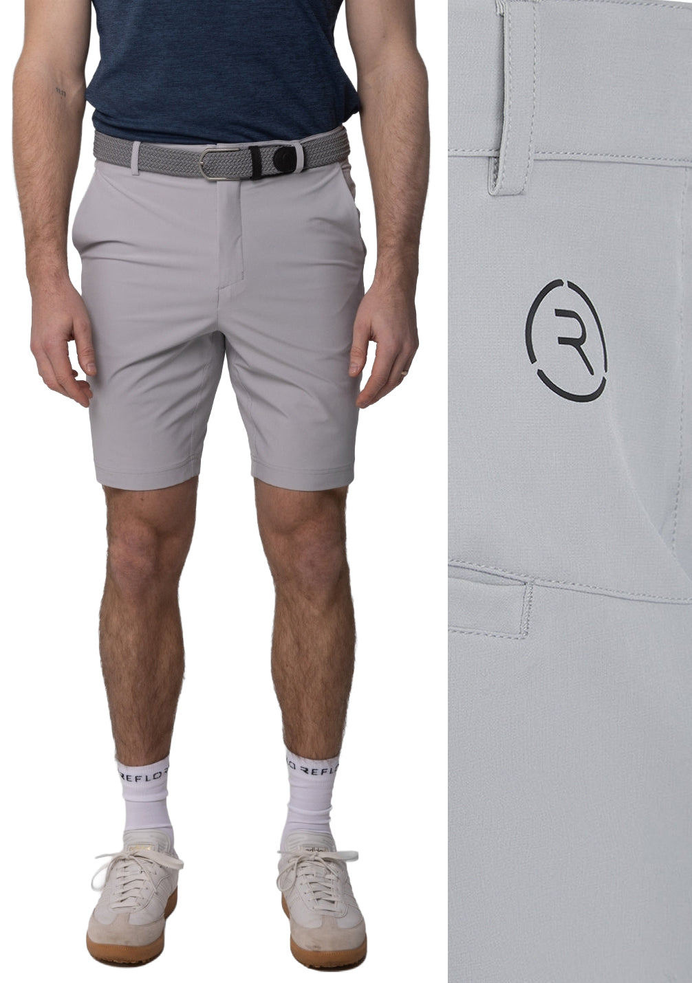 Reflo Icarian 2.0 Performance Tech Golf Shorts - Rock Grey
