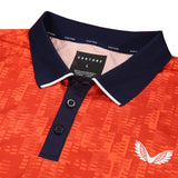 Castore Graphic Golf Polo Shirt - Geo Print - ORANGE
