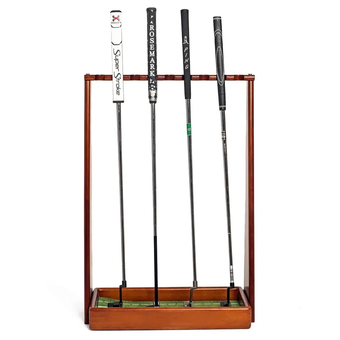 Perfect Practice Golf Luxury Wooden Putter Stand - Holds 6 Putters