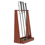 Perfect Practice Golf Luxury Wooden Putter Stand - Holds 6 Putters
