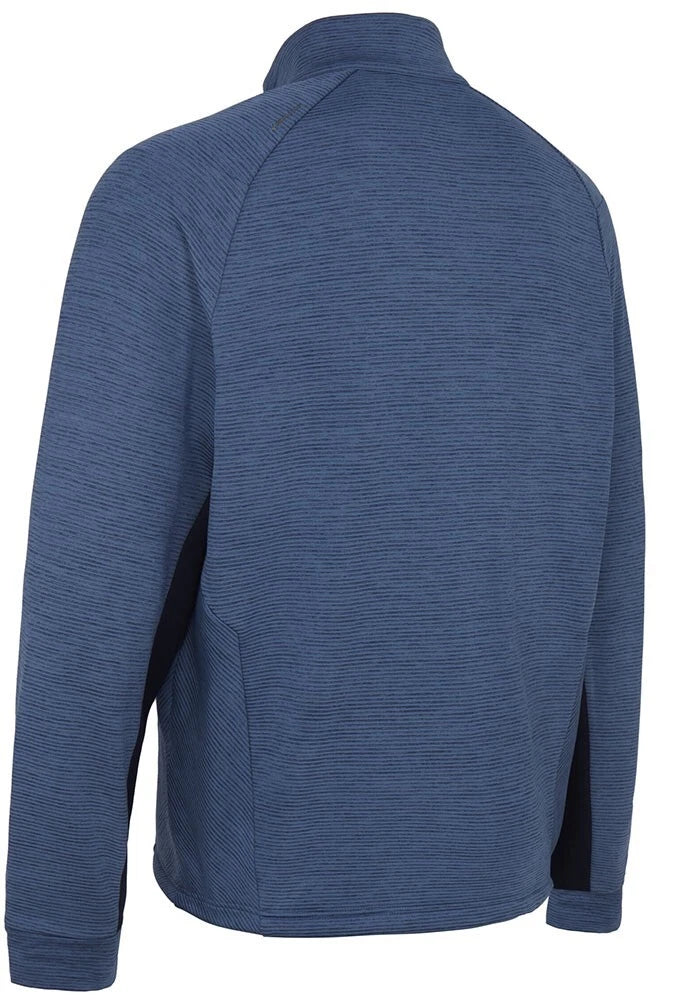 Callaway Golf Heather Stripe 1/4 Zip Thermal Pullover - Dark Navy Heather