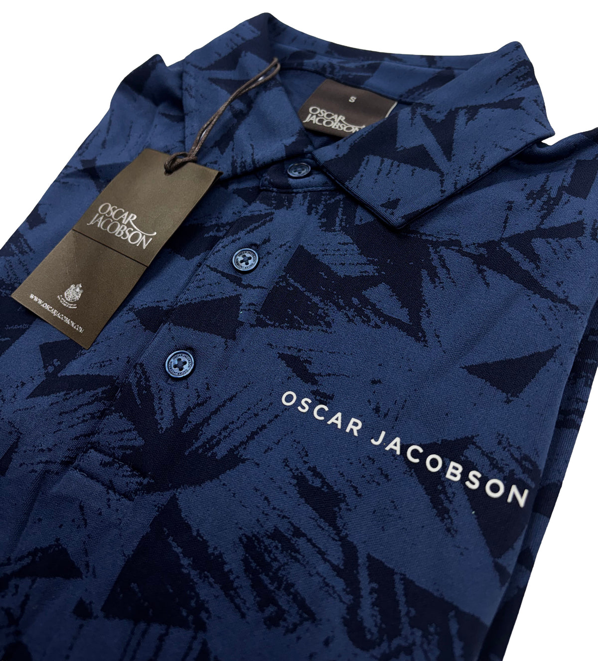 Oscar Jacobson Kingswood Tour Tech Golf Polo Shirt - Navy