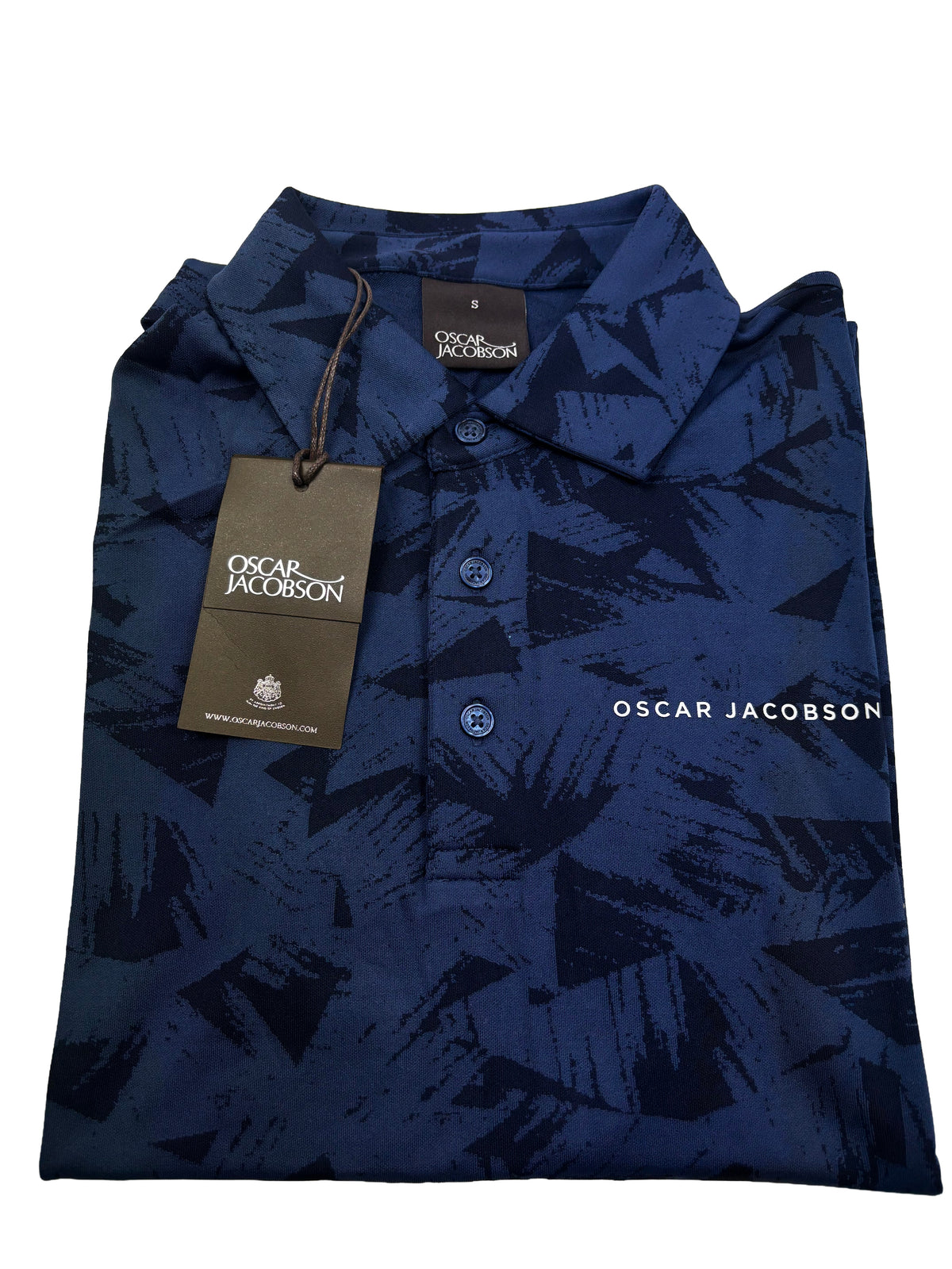 Oscar Jacobson Kingswood Tour Tech Golf Polo Shirt - Navy