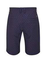 Oscar Jacobson Dunbar Pattern Performance Golf Shorts - Navy