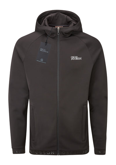 Oscar Jacobson Travis Full Zip Pullover Golf Hoodie - Black
