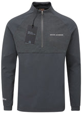Oscar Jacobson Lexington Tour Heathered 1/4 Zip Pullover - Black