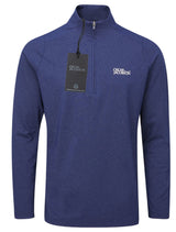 Oscar Jacobson Lawton Tour Marl 1/4 Zip Pullover - Navy Marl