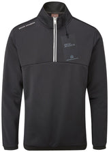 Oscar Jacobson Longton 1/4 Zip Waffle Tech Fleece Pullover - Black