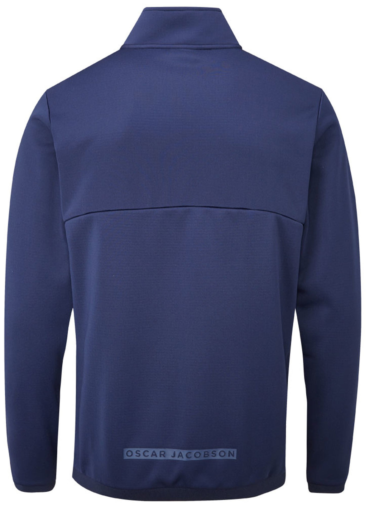 Oscar Jacobson Longton 1/4 Zip Waffle Tech Fleece Pullover - Navy