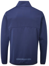 Oscar Jacobson Longton 1/4 Zip Waffle Tech Fleece Pullover - Navy