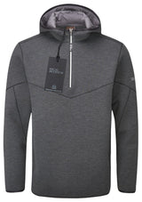 Oscar Jacobson Dayne 1/4 Zip Pullover Golf Hoodie - Black Marl