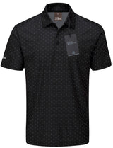 Oscar Jacobson Wellington All Over Print Golf Polo Shirt - Black