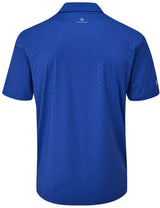 Oscar Jacobson Wellington All Over Print Golf Polo Shirt - Electric Blue
