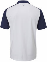 Oscar Jacobson Gilman Tour Colour Block Golf Polo Shirt - Navy / White