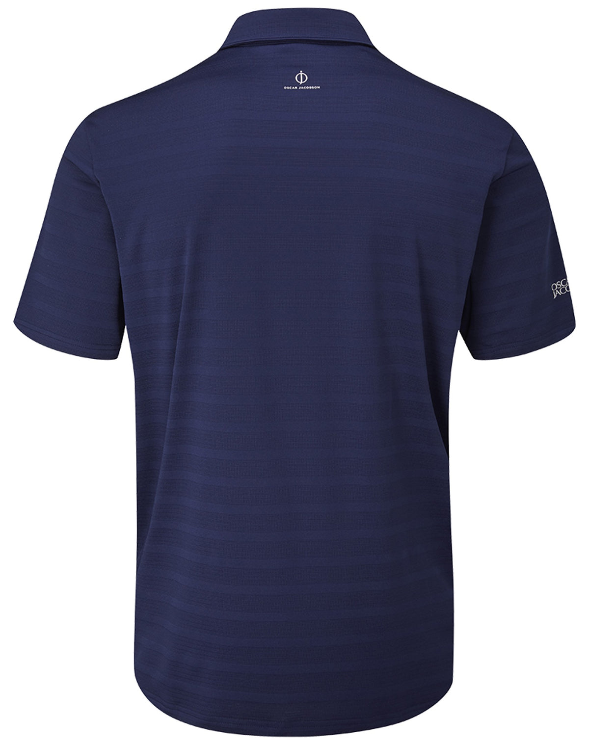 Oscar Jacobson Macdonell Tour Texture Stripe Golf Polo Shirt - Navy