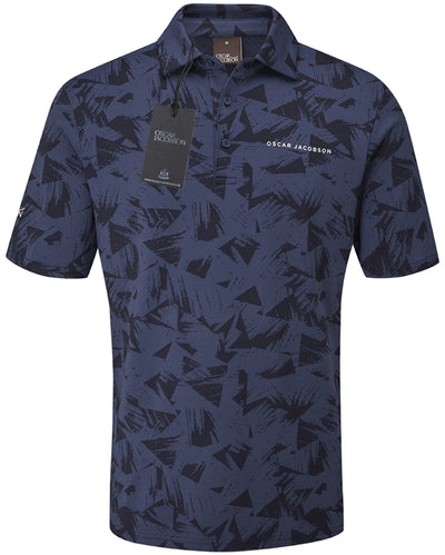Oscar Jacobson Kingswood Tour Tech Golf Polo Shirt - Navy