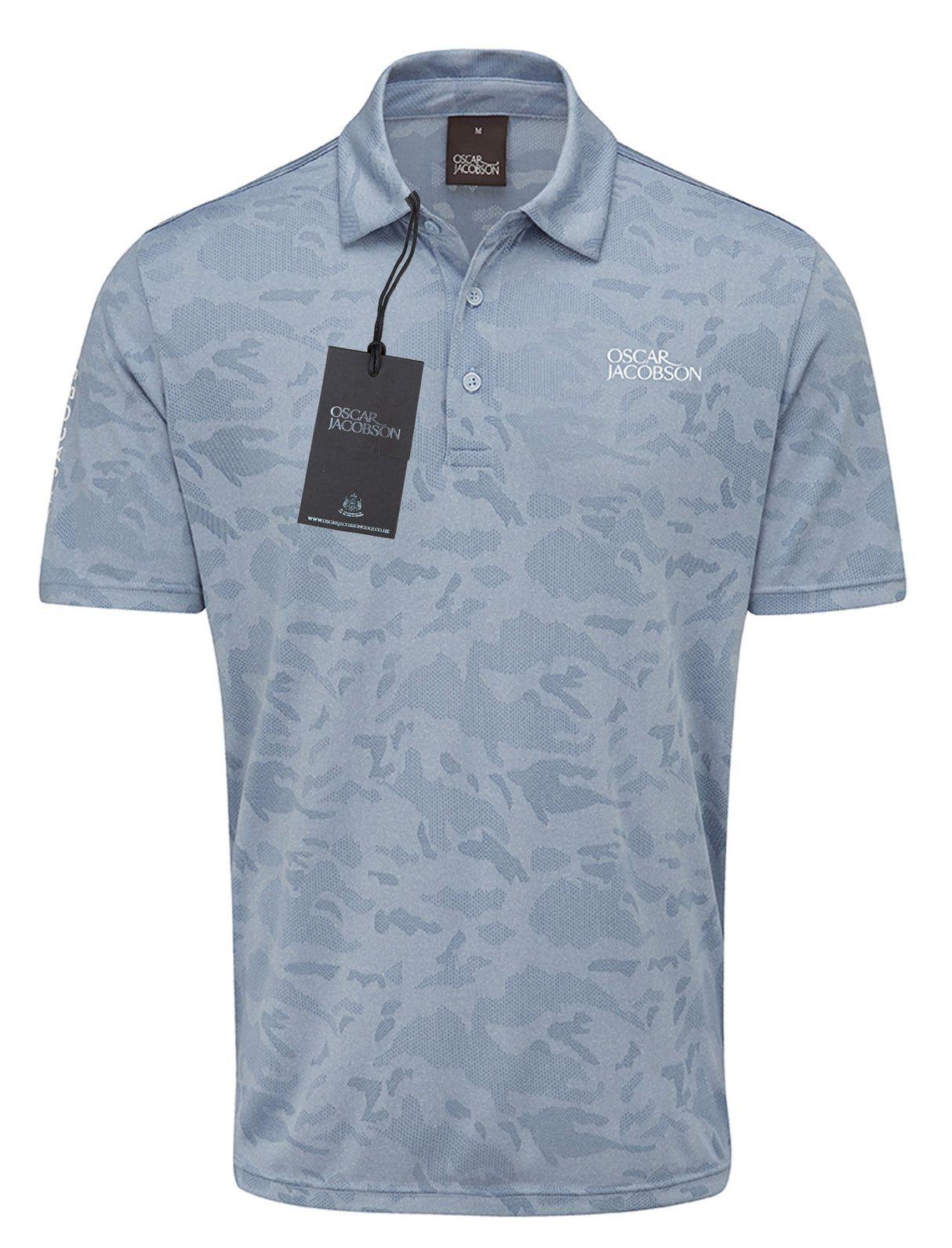 Oscar Jacobson Fairmile Tour Tech Vent Camo Golf Polo Shirt - Nautical